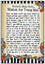 Birthday Wishes For A Young Man F965 Wisdom For Young Men 8x10 Gifty Art 1 Son Quotes Grandson Quotes I Love My Son