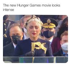 Help this fabulous popstar find some crazy new looks in our lady gaga games! Biden Inauguration Lady Gaga Hunger Games Meme Inauguration Of Joe Biden Know Your Meme