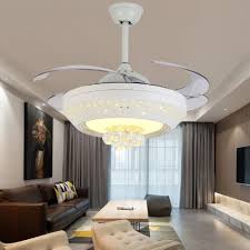 Integrated led indoor/outdoor brushed nickel ceiling fan with light kit and remote. Buy Al Rambo Crystal Ceiling Fan With Lights Decorative Fan Lamp In 7 Colors With Remote Control Led Ceiling Fan Wooden Chandelier China Style For Living Room Bedroom Restaurant Online Shop