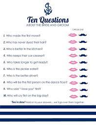 The bulk of the prep work is coming up with trivia categories and questions. Nautical Bridal Shower Bride And Groom Questions Beagle Co Print Shop Nautical Bridal Showers Bridal Shower Bridal Shower Games