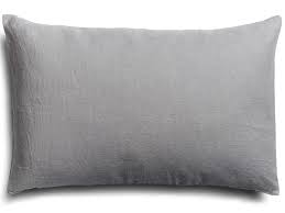 Width 25 cm., length 80 cm. 100 Pure Linen Soft Grey Standard Pillowcase 1