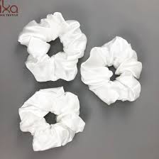 Messy bun scrunchies synthetic hair, perfect for adding volume and fullness to a bun or a ponytail, very comfortable and easy to use, elegant and lovely. Wholesale Natural White 100 Real Silk Satin Hair Scrunchies For Dye And Paint China High Quality Silk Hair Scrunchies And Hair Scrunchies Price Made In China Com