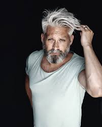 Model Swede Gray Hair 40 Beard Man Male Over 40 Gray Silver Fox Silver Beard Fox Gray Hair Male M In 2020 Grey Hair Men Silver Hair Men Older Mens Hairstyles It has less natural oils, flexibility, and follicle depth.