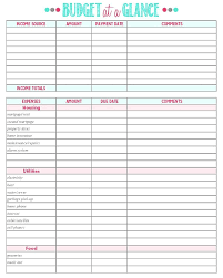10 free printable budget worksheets