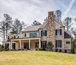 Traditional Home Exterior With Stone And Siding Luxury Home With Large Front Porch Traditional Home Exteriors House Exterior Architecture