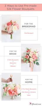 Learn how to make wedding bouquets, corsages and boutonnieres, centerpieces and church decorations! 3 Ways To Use Pre Made Silk Flower Bouquets Wedding Bouquet Fake Flowers Artificial Wedding Bouquets Bridal Bouquet Flowers