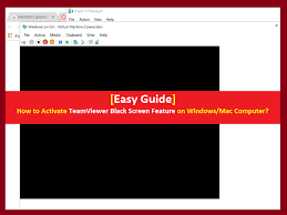 I tried almost everything formatting. How To Activate Teamviewer Black Screen Feature On Windows Mac