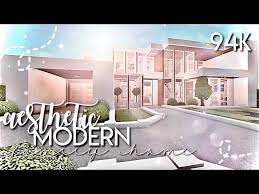 Roblox Bloxburg Aesthetic Modern Family Home 94k House Build Youtube