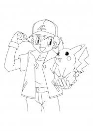 He saved many pokémon from being caught by team rocket with the help of his friends. Ash Ketchum And Pikachu Coloring Pages Pokemon Coloring Pages Colorings Cc