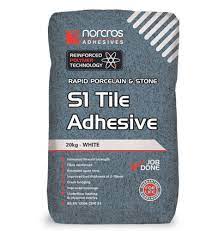 Allow the adhesive to dry. Rapid Porcelain Stone S1 Tile Adhesive White Norcros Adhesives