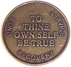 Maybe you would like to learn more about one of these? To Thine Own Self Be True Unity Recovery Service Coin