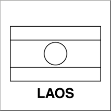 4⁄5 the height of the blue stripe. Clip Art Flags Laos B W I Abcteach Com Abcteach