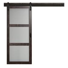 For custom size kitchen or bath cabinet doors, please visit your local lowe's store and consult with a lowe's kitchen cabinet specialist. Reliabilt 36 In X 84 In Iron Age 3 Panel Frosted Glass Prefinished Mdf Single Barn Door Hardware Included In The Barn Doors Department At Lowes Com