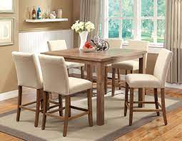 Sorrel Ii 7 Pieces Contemporary Rustic Oak Counter Height Table Set Counter Height Dining Table Set Counter Height Table Sets Counter Height Table