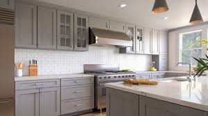 I could do a medium blue as long as it grayed down quite a bit, kind of like my condo kitchen cabinets were a medium teal color, but they were a very grayed down teal so they weren't so jarring. Forevermark Nova Light Grey Waverly Cabinets