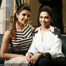 Priyanka Chopra And Deepika Padukone Together On The Sets Of Koffee With Karan Koffee With Karan Bollywood Celebrities Bollywood Actress
