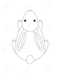 See easter rabbit outline stock video clips. Rabbit For Coloring Cute Small Vector Rabbit Top View Children S Royalty Free Cliparts Vectors And Stock Illustration Image 139366836