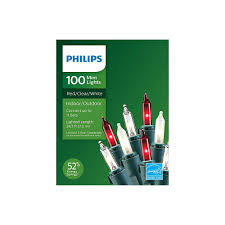 Clear mini christmas lights 100 ct white wire, ships next day from usa. Philips 100ct Red Frosted White Clear String Lights 051 04 4894 Walmart Com Walmart Com