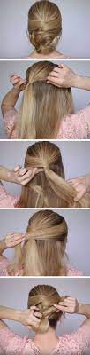 Pretty Low Bun Quick Diy Prom Hairstyles For Medium Hair Quick And Easy Homecoming Hairstyles For Long Hair Prom Hair Medium Medium Hair Styles Hair Styles