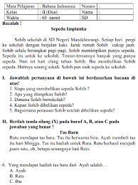 Puri kembang barat raya blok m puri indah jakarta barat 11610 nd grand wisata: Soal Dan Jawaban Latihan Pas Bahasa Indonesia Kelas 2 Sd Mi Semester 1 Kumpulan Soal Pts Pas Pat Ukk Akm Ujian Sekolahwahana Info