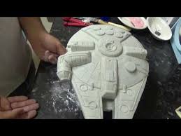 Star Wars Millenium Falcon Cake How To Make A Millenium Falcon Youtube Millenium Falcon Cake Millennium Falcon Cake Falcons Cake