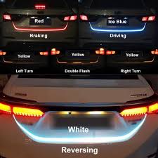 Led strobe lights, led beacons lights (continuous or flashing). Led Strip Trunk Tail Brake Turn Signal Light Flow Type Ice Blue Red Yellow White 2018 Car Led Car Led Warning Lights