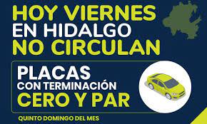 Automóviles particulares cuya matricula finalice en número par dejarán de circular los días lunes, miércoles y viernes. Hoy No Circula En Hidalgo Viernes Uno Tv