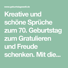 Sprüche Zum 70 Geburtstag Glückwünsche Gedichte Zum Gratulieren