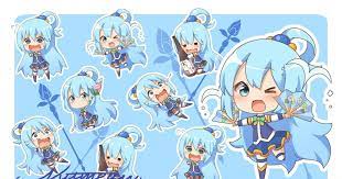 このすば アクアがいっぱい 夏メグのイラスト pixiv ちびキャラ このすば このすば アクア