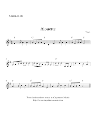 Download sheet music for pop. Free Printable Sheet Music Free Easy Clarinet Sheet Music Alouette