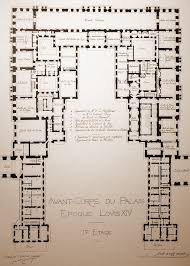 A Map Of The Centre Part Of The Palais Of Versailles First Floor Architectural Floor Plans How To Plan Versailles