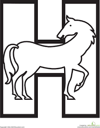 Letter H Worksheet Education Com Animal Alphabet Letters Animal Alphabet Alphabet Coloring Pages