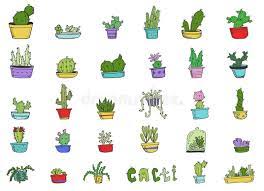 ✏️ tutorial how to create a hand drawn cactus in adobe illustrator. Set Of Cute Cartoon Hand Draw Cactus Stock Vector Illustration Of Mexican Nature 89800052