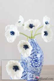 Quickly find the best offers for artificial flowers in vase uk on newsnow classifieds. An Afloral Exclusive Faux Flower The Real Touch Poppy Bundle In White With Navy Center Flower Arrangements Faux Flowers Silk Flowers
