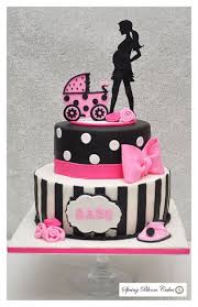 Pink And Black Baby Shower Cake Baby Shower Cakes Shower Cakes Cake