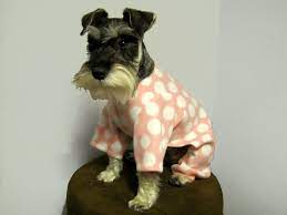 custom fleece pink with white polka dots dog pajamas long johns jumpsuit 24 00 via etsy dog pajamas dog clothes pet fashion