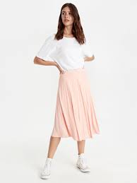 Pembe Beli Lastikli Pileli Midi Etek Lc Waikiki Midi Etekler Moda Stilleri Etek