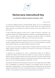 Hay que investigar el apellido intercultural, concepto. Pdf Democracia Intercultural Hoy Carlos Branez Academia Edu