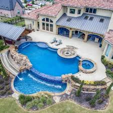 Top 60 Best Pool Waterfall Ideas Cascading Water Features Backyard Pool Pool Waterfall Swimming Pool Designs