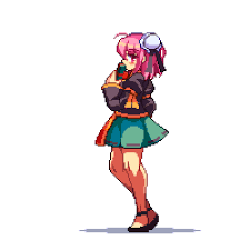 migelhososi バレンタイン 華扇ちゃん pixel art characters anime pixel art pixel animation