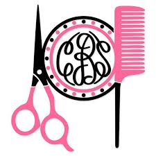 Free Hairdresser Monogram Hairdresser Hair Salon Monogram Frame Svg Cuttable Designs Cricut Vinyl Monogram Monogram Frame