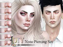 Pralinesims 4 Different Nose Piercings For The Left Or Right Nostril 3 Septum Piercings All In One 11 Piercings Al Sims 4 Sims 4 Piercings Sims Hair