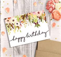 Happy Birthday Homemade Birthday Card Ideas For Grandma Carte D Anniversaire Pour Elle Imprimable Joyeux Etsy In 2020 Watercolor Birthday Cards Cool Birthday Cards Birthday Cards Diy