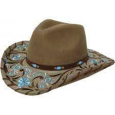 100 Wool Felt Pinch Front Sheridan Emb Brown Cowboy Hats Crushable Cowboy Hat Leather Cowboy Hats