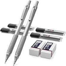 Thin for detailed drawings or fine writing. Amazon Com Nicpro Mechanical Pencils Set Metal Automatic Drafting Pencil 0 5 Mm And 0 7 Mm Mechanical Pencil Graph With 4 Tubes Hb Pencil Leads And 2 Erasers For Writing Draft Drawing Sketch