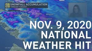 Snowiest November Day For Some Record Heat For Others National Weather Hit Nov 9 2020 Youtube