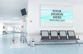 Framed Print In Hospital Waiting Room Mockup In 2020 Hospital Waiting Room Waiting Rooms Framed Prints