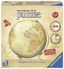 You'll easily remember the names and locations of continents, oceans, and unlike those of other 3d puzzles, the pieces are curved and they form such a solid fit that when the globe is done, you can't tell it's a jigsaw at all from a distance. Ravensburger Vintage Globe 3d Puzzle Ball 540 Piece Clothing Deal Coupon Holder Want Http Bestbuy247 Info Puzzle Ball Vintage Globe Puzzle Shop