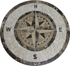 Welcome to the page with the answer to the clue mosaic marble flooring. Tile Floor Medallion Marble Mosaic Compass Star Design 28 Amazon Com