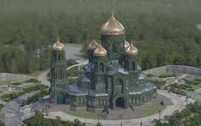 На задней части территории находится памятник, посвященный солдатским матерям, а вокруг — гигантский. Shojgu Stroit Glavnyj Voennyj Hram Rossii On Budet Zelyonyj